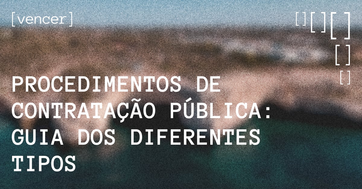 Diferentes tipos de procedimentos de contratação pública em Portugal